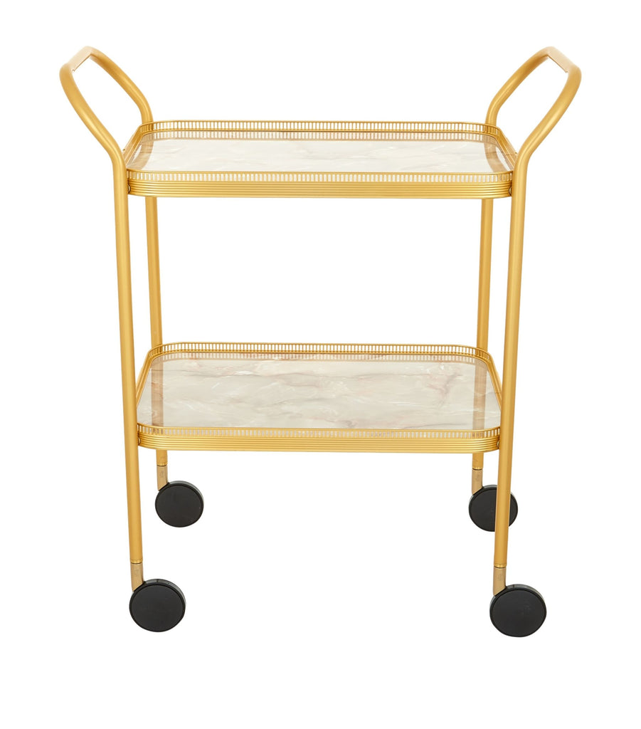 Marble Two-Tiered Trolley