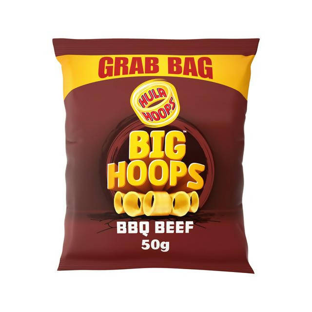 Hula Hoops Big Hoops BBQ Potato Rings Crisps 50g - McGrocer