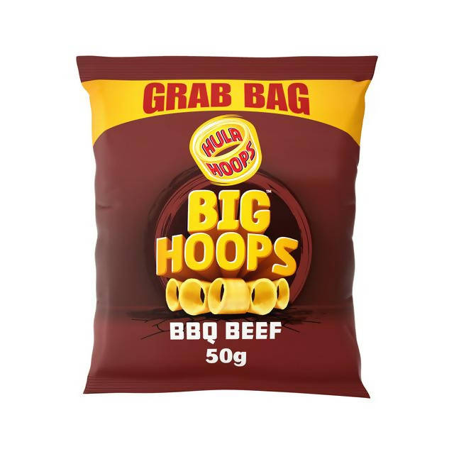 Hula Hoops Big Hoops BBQ Potato Rings Crisps 50g