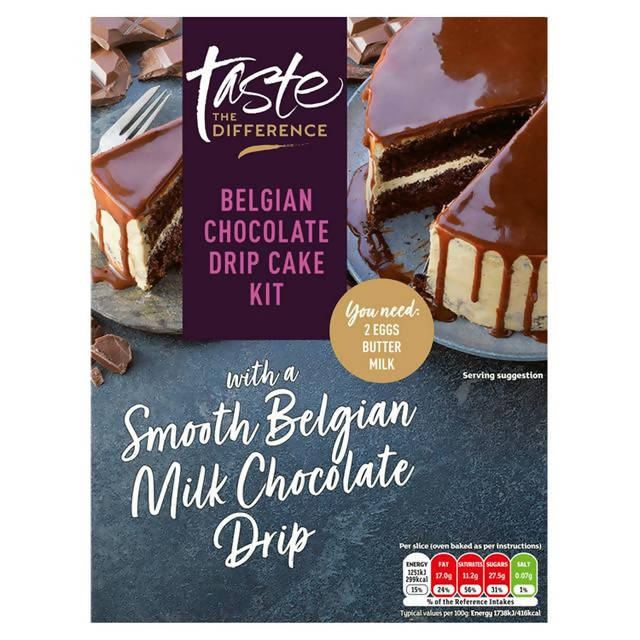 Sainsbury's Belgian Chocolate Drip Cake Kit, Taste the Difference 525g