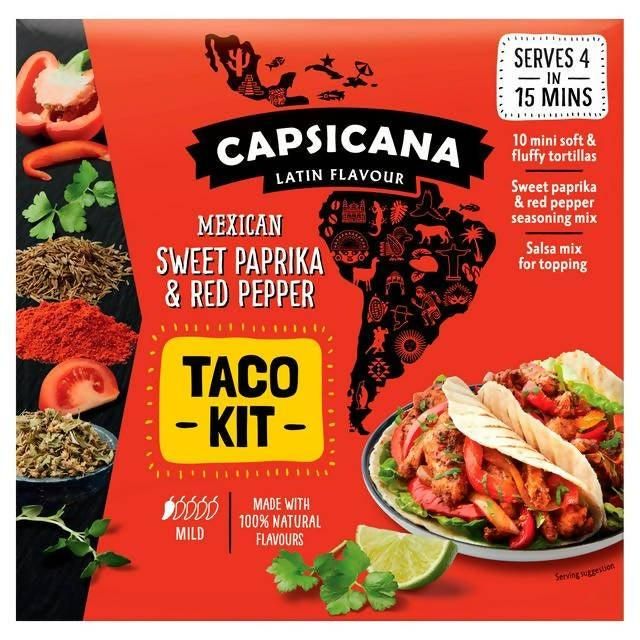 Capsicana Mexican Sweet Paprika & Red Pepper Taco Kit 363g