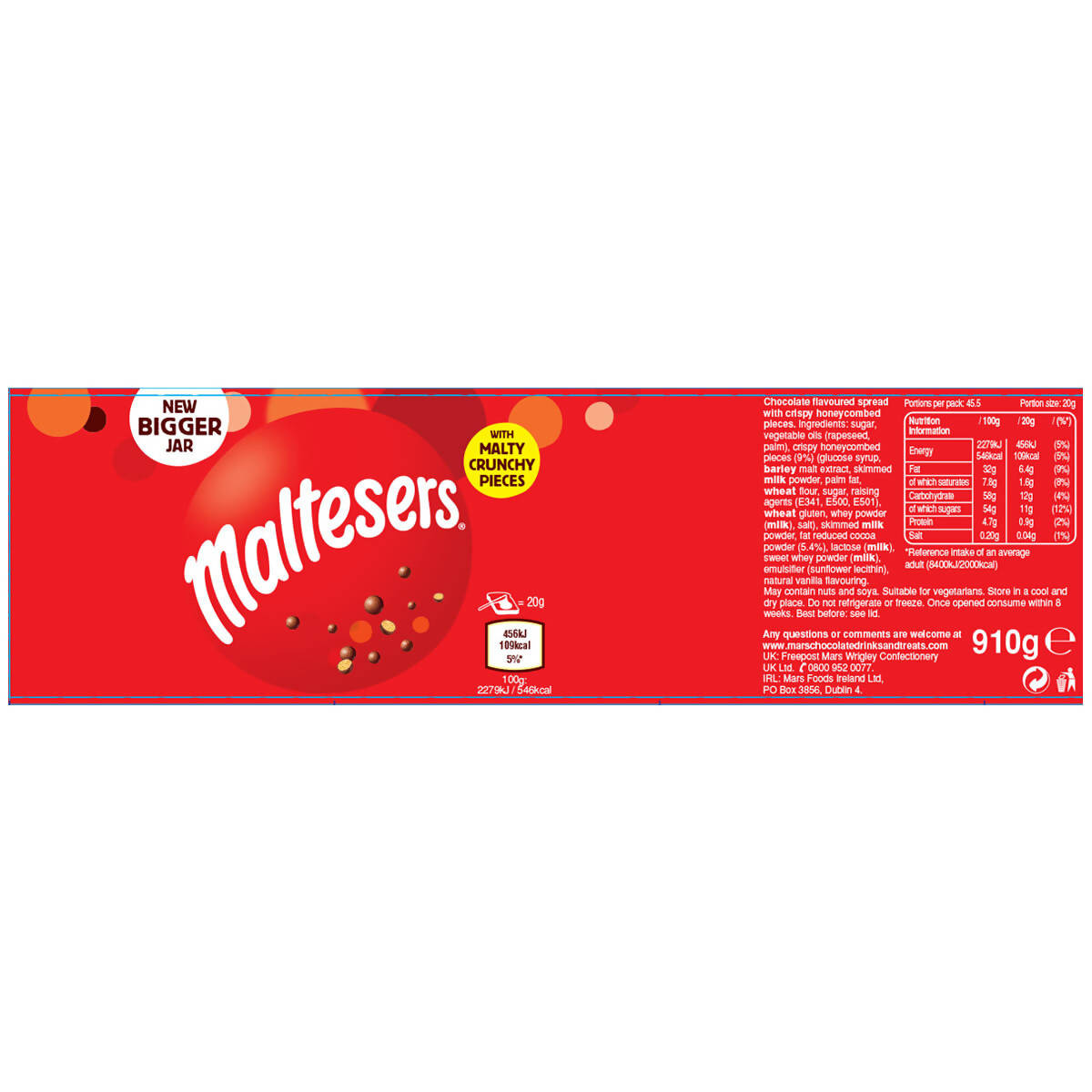 Maltesers Chocolate Spread, 910g Table sauces, dressings & condiments Costco UK   