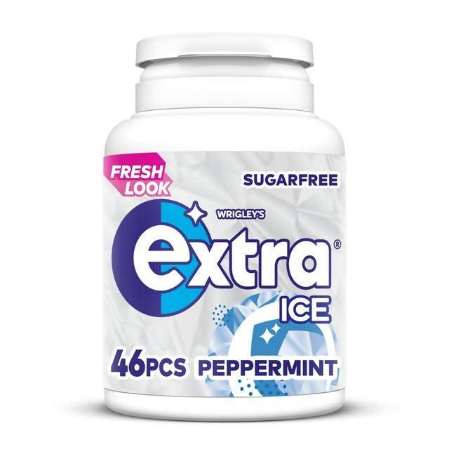Extra Ice Peppermint Chewing Gum Sugar Free Bottle 46pcs - McGrocer