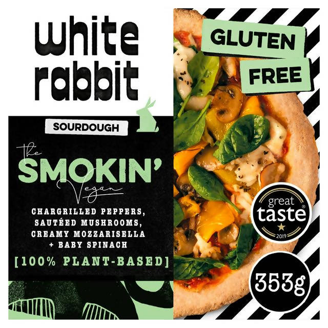 White Rabbit The Smokin' Vegan Pizza 353g gluten free Sainsburys   