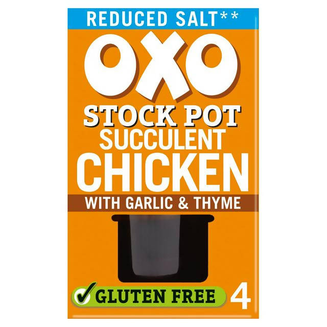 Oxo Reduced Salt Chicken with Garlic & Thyme Stock Pots x4 80g - McGrocer