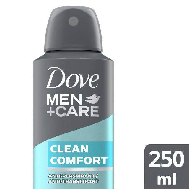 Dove Men+Care Clean Comfort Anti-Perspirant Deodorant Aerosol 250ml deodorants & body sprays Sainsburys   