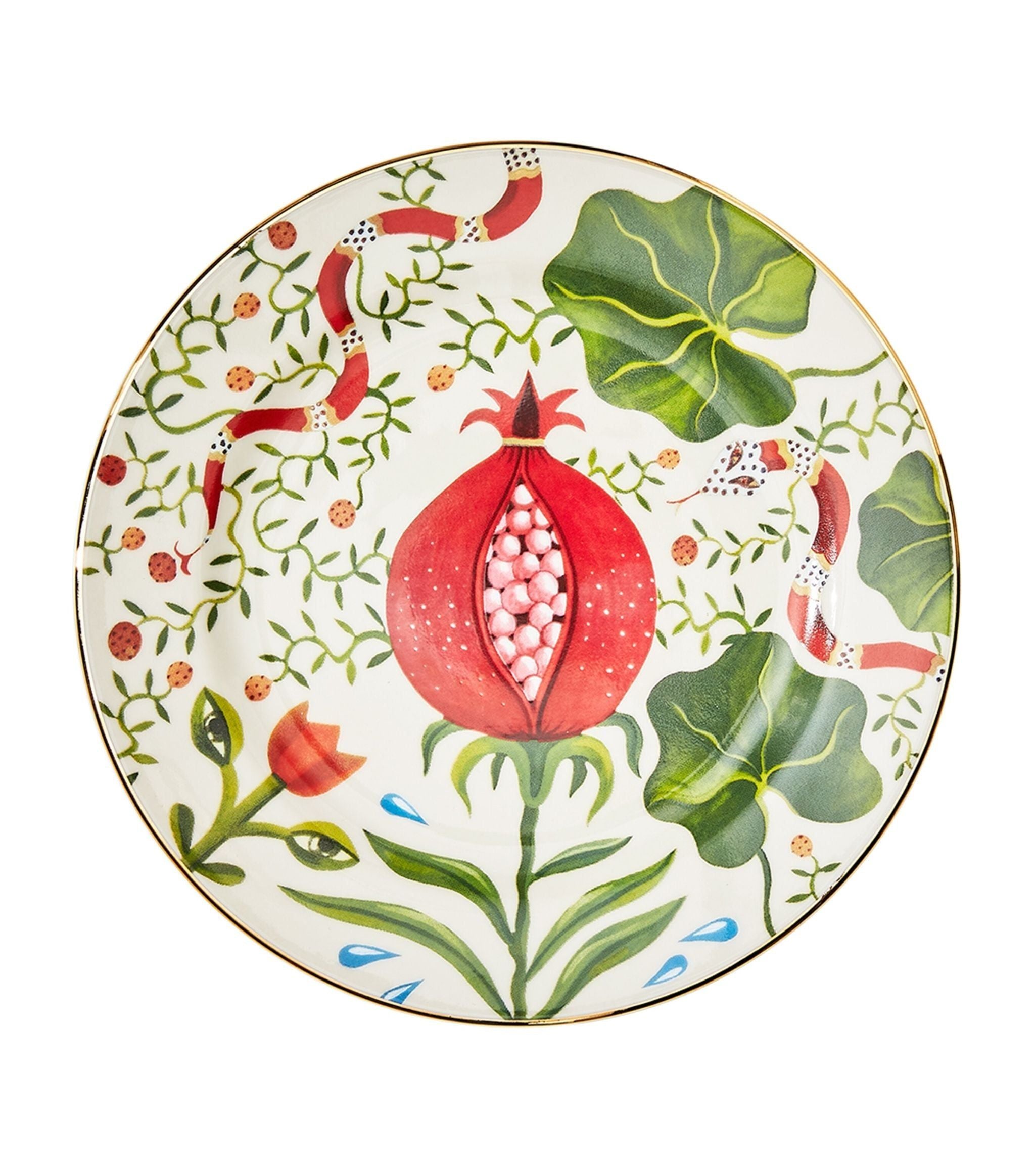 Set of 6 Printed Dessert Plates (20cm) GOODS Harrods   