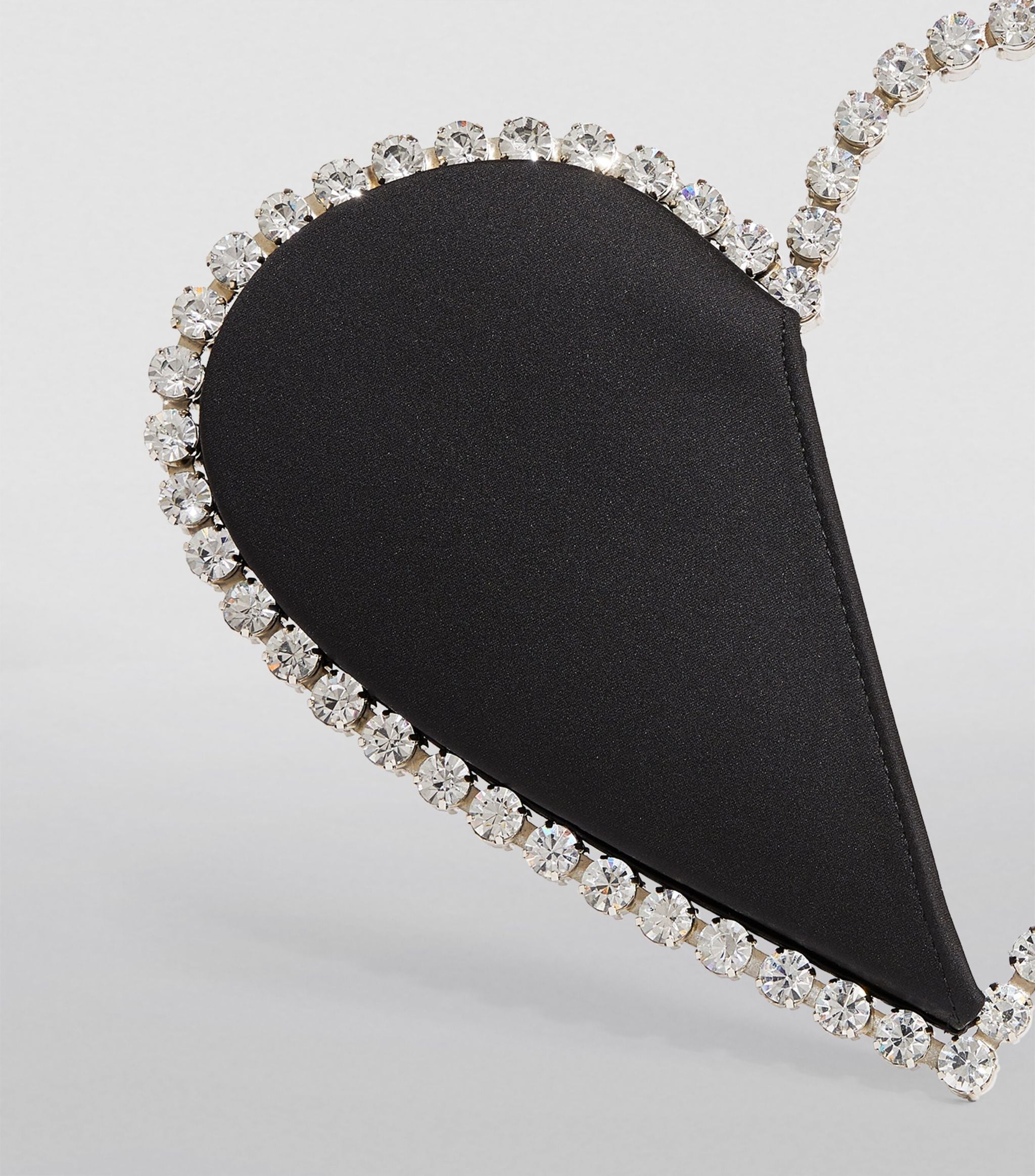 Satin Embellished Love Clutch Bag GOODS Harrods   