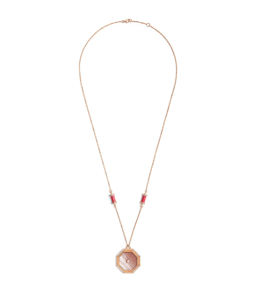 Rose Gold, Diamond and Mother-of-Pearl Amulets of Light Necklace