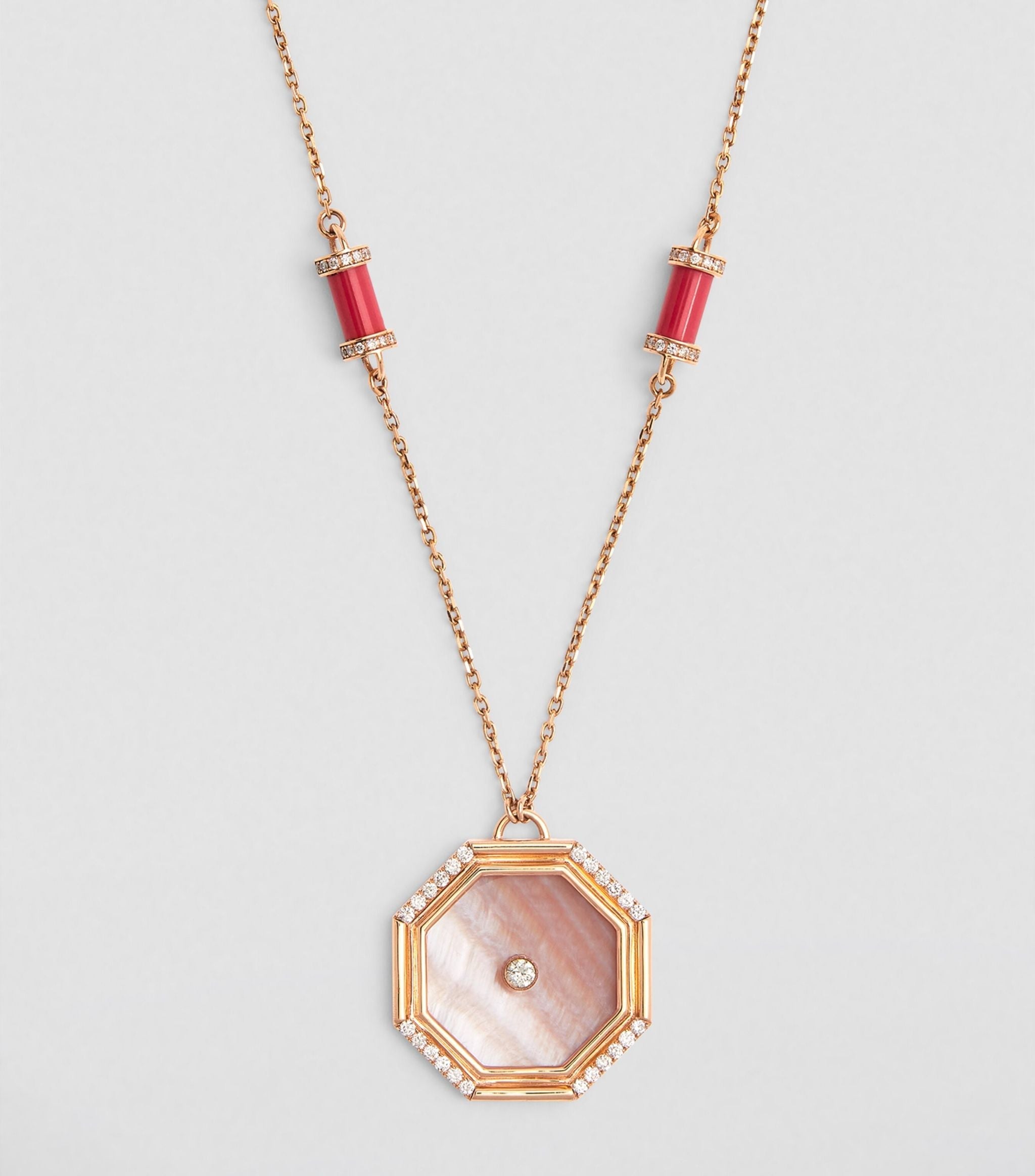 Rose Gold, Diamond and Mother-of-Pearl Amulets of Light Necklace Miscellaneous Harrods   