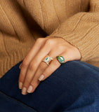 Yellow Gold and Emerald Fragments of Us Pinky Ring GOODS Harrods   