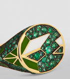 Yellow Gold and Emerald Fragments of Us Pinky Ring GOODS Harrods   