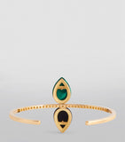 Yellow Gold, Diamond and Malachite Bond Street Bangle GOODS Harrods   