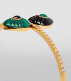 Yellow Gold, Diamond and Malachite Bond Street Bangle GOODS Harrods   