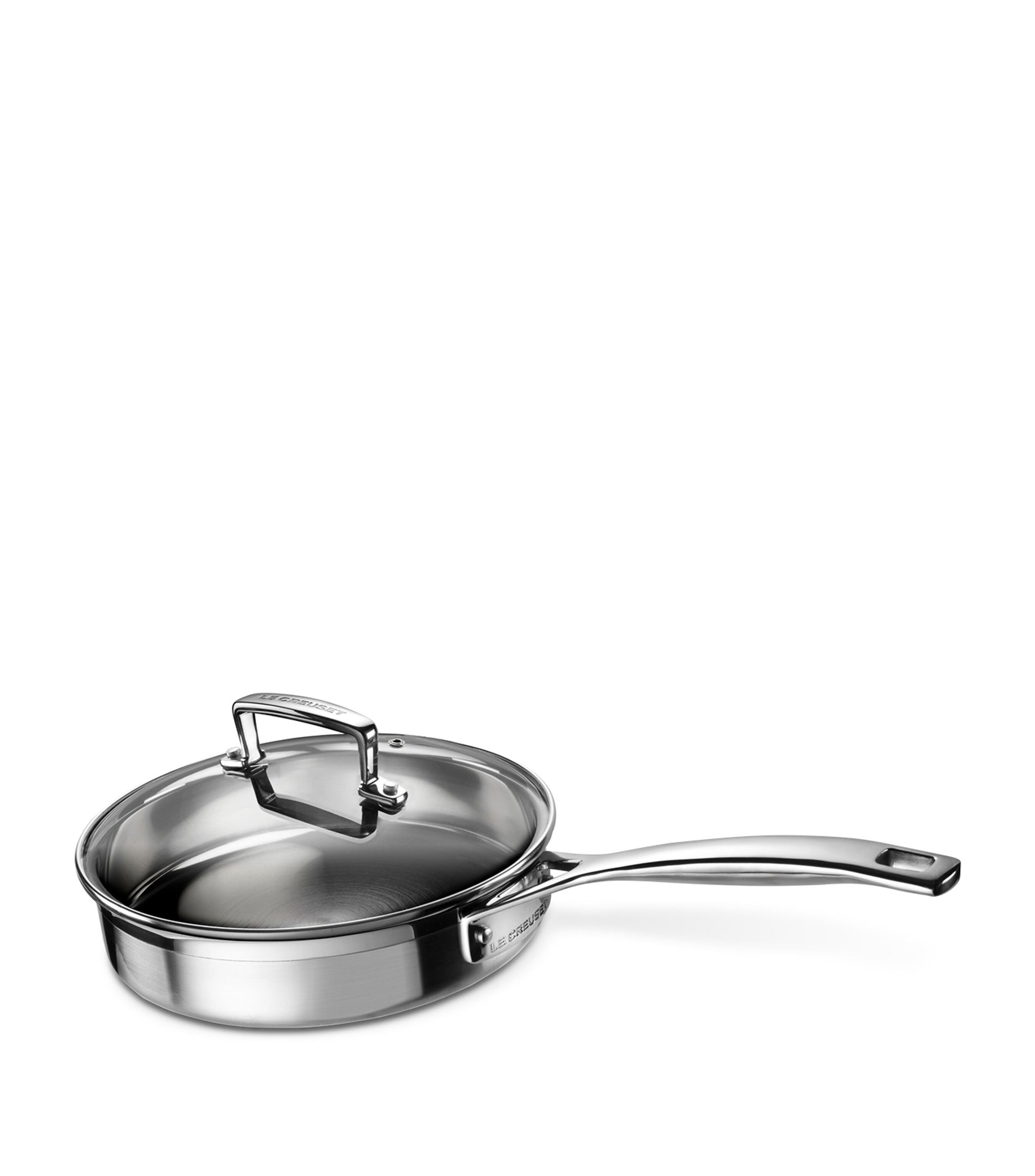 3-Ply Stainless Steel Sauté Pan with Poaching Insert (20cm) GOODS Harrods   