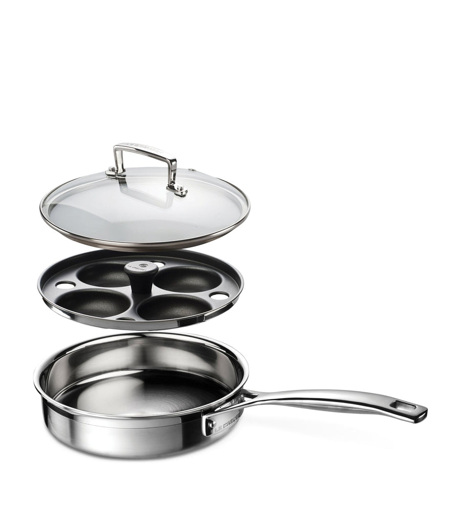 3-Ply Stainless Steel Sauté Pan with Poaching Insert (20cm)