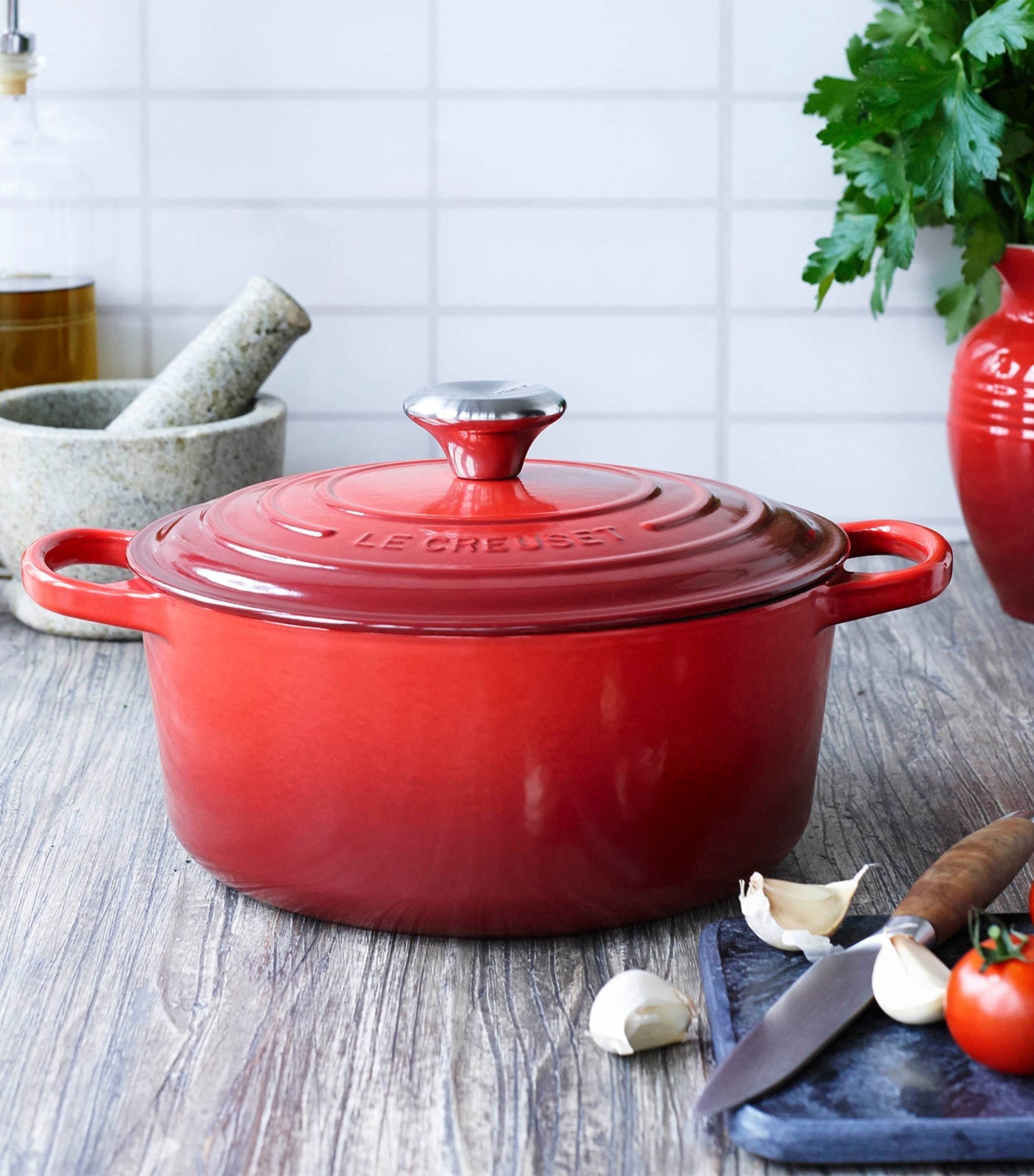 Cerise Round Casserole Dish (28cm) GOODS Harrods   