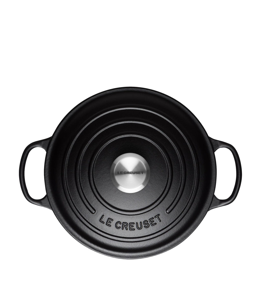 Satin Black Round Casserole Dish (20cm)