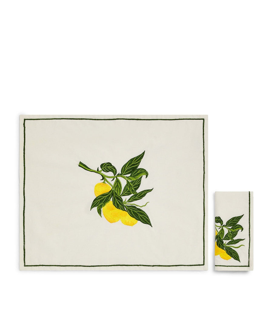 Lemon Placemat and Napkin Set