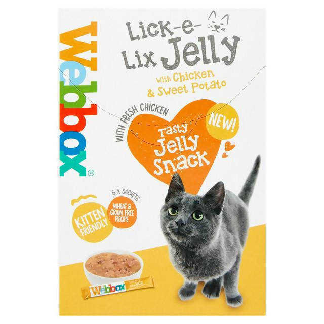 Webbox Lick-e-Lix Jelly with Chicken & Sweet Potato x5 50g PETS Sainsburys   