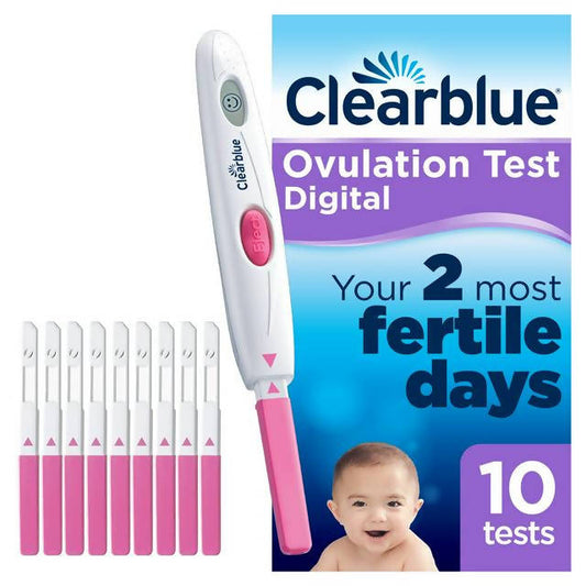 Clearblue Digital Ovulation Test Kit (OPK) x10 women's health & pregnancy Sainsburys   