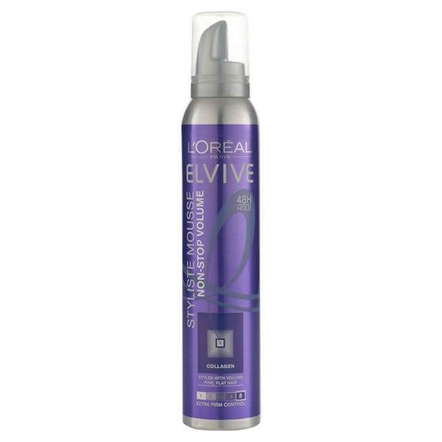 L'Oreal Elvive Styliste Volume Flat Hair Mousse 200ml styling & hairspray Sainsburys   