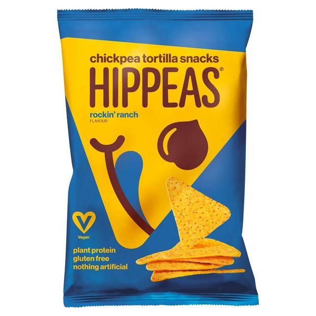 Hippeas Chickpea Tortilla Snacks Rockin' Ranch Flavour 130g