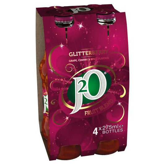 J2O Glitterberry 4x275ml Adult soft drinks Sainsburys   