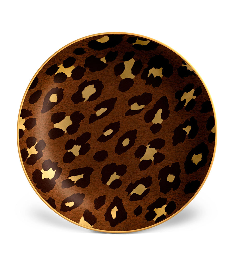 Set of 4 Leopard Canape Plates (15cm)