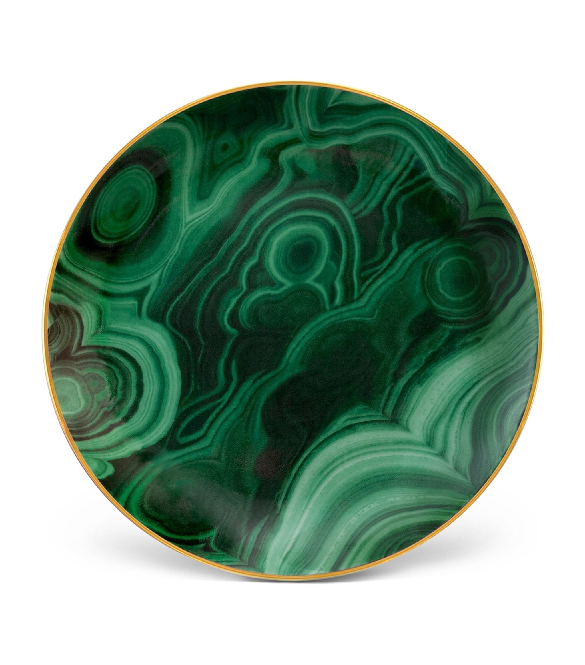 Set of 4 Malachite Canapé Plates (15cm) GOODS Harrods   