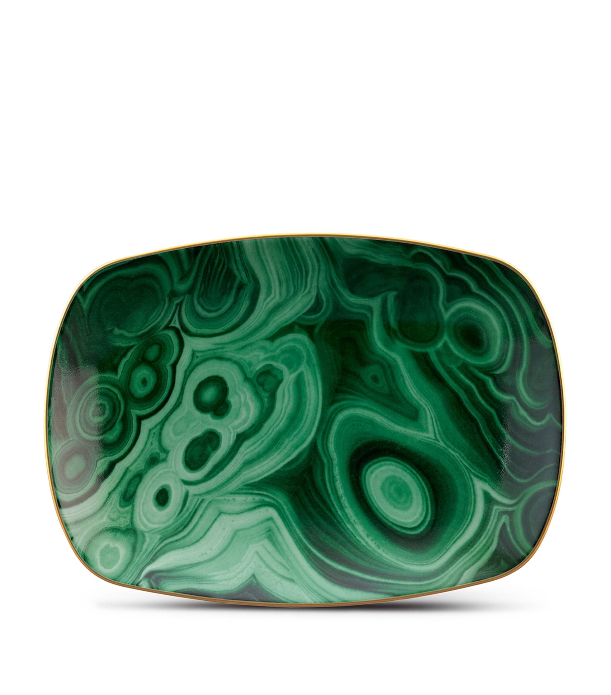 Small Malachite Rectangular Tray GOODS Harrods   