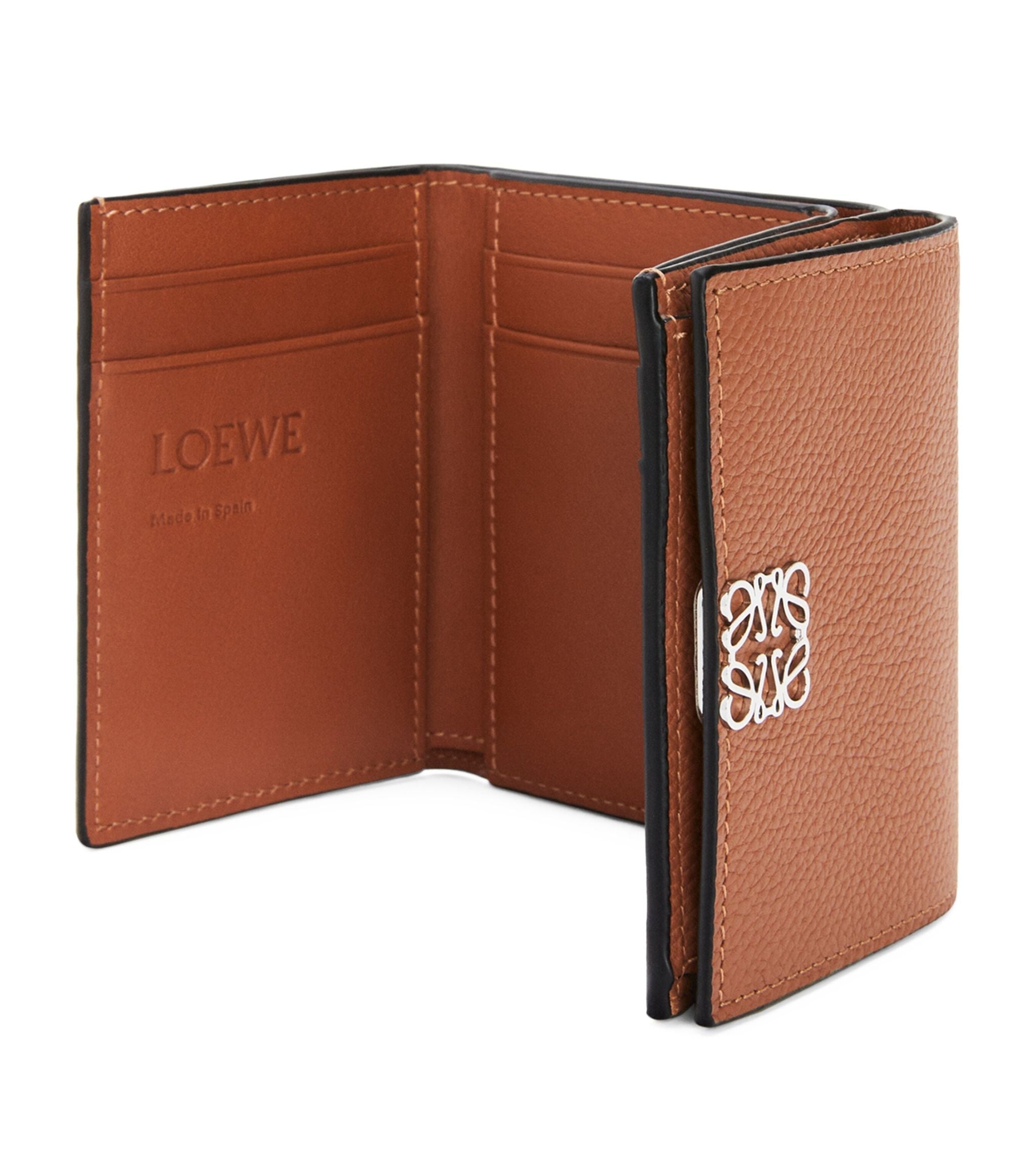 Leather Anagram Trifold Wallet GOODS Harrods   