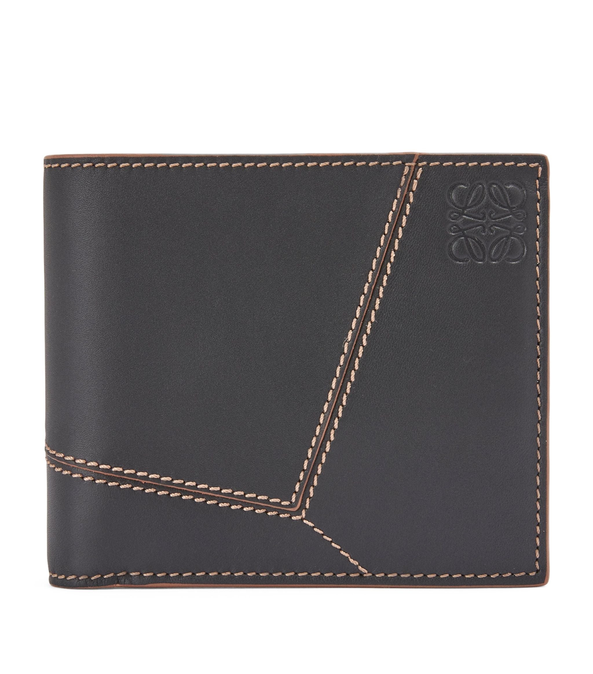 Leather Puzzle Stitch Bifold Wallet GOODS Harrods   