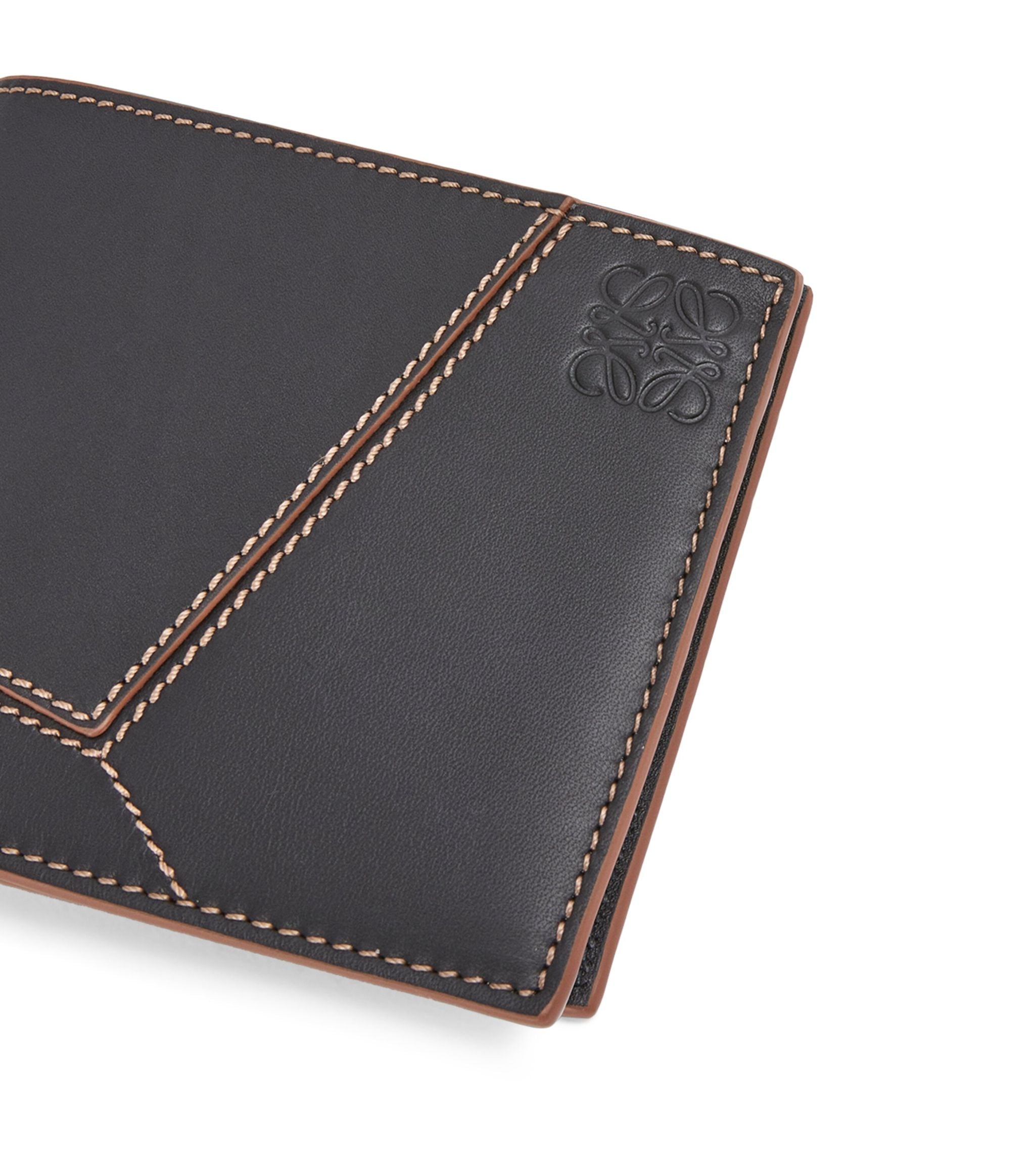 Leather Puzzle Stitch Bifold Wallet GOODS Harrods   