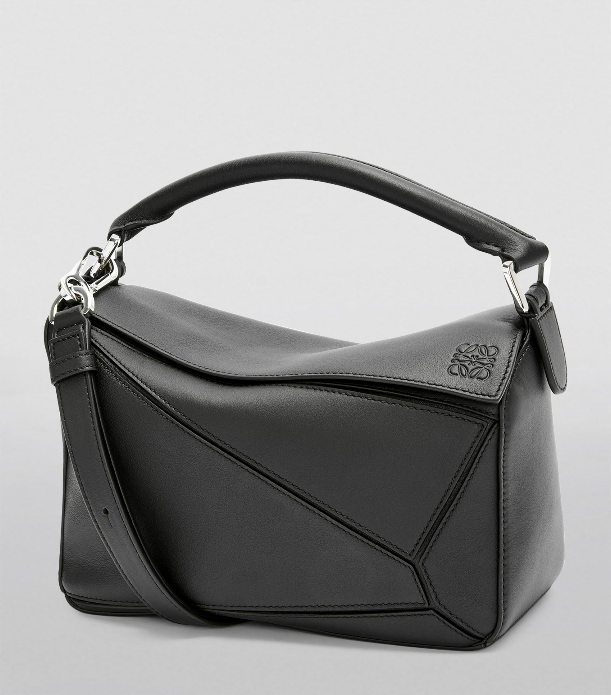 Small Leather Puzzle Top-Handle Bag GOODS Harrods   