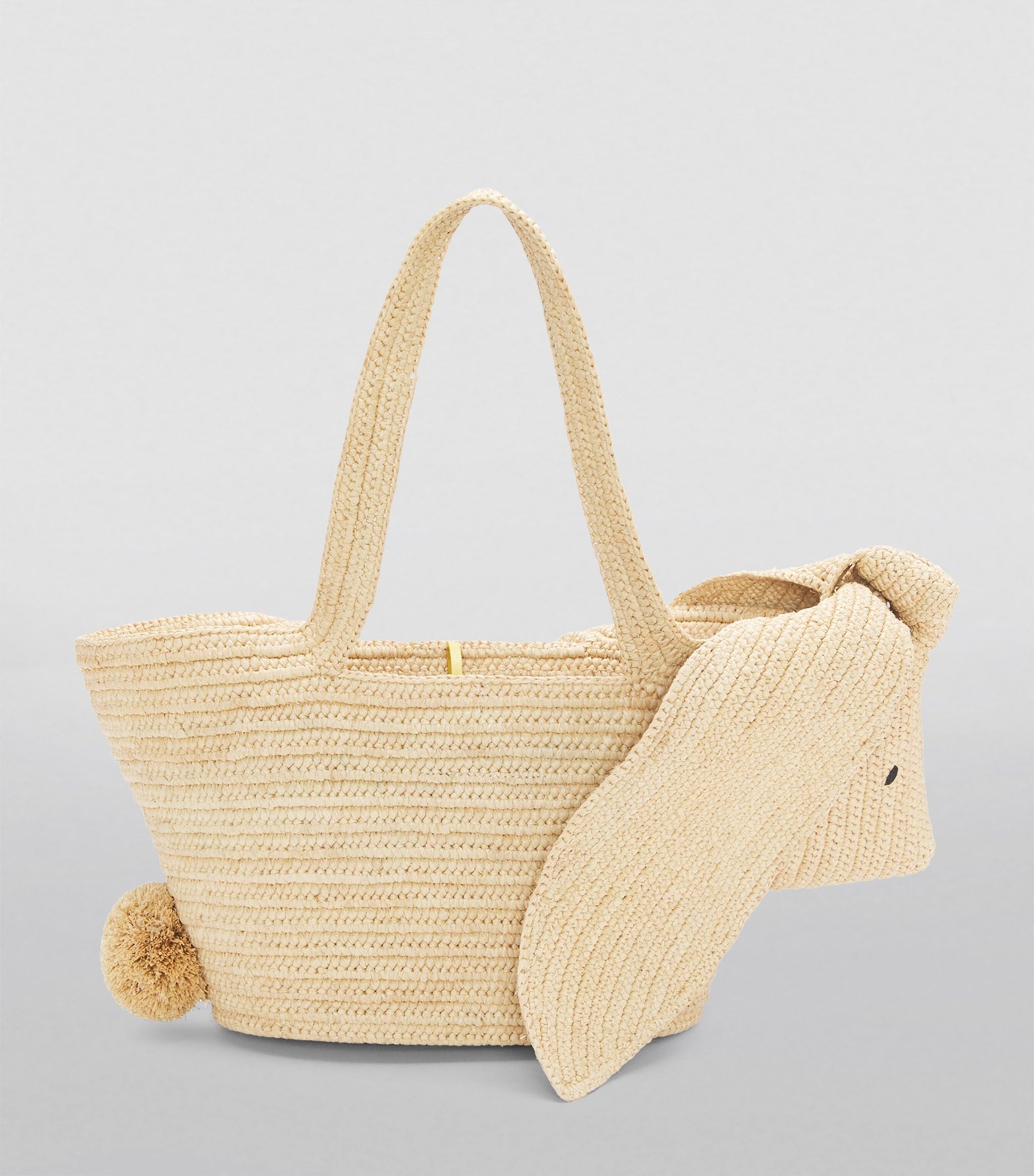 Small Raffia Bunny Basket Bag GOODS Harrods   