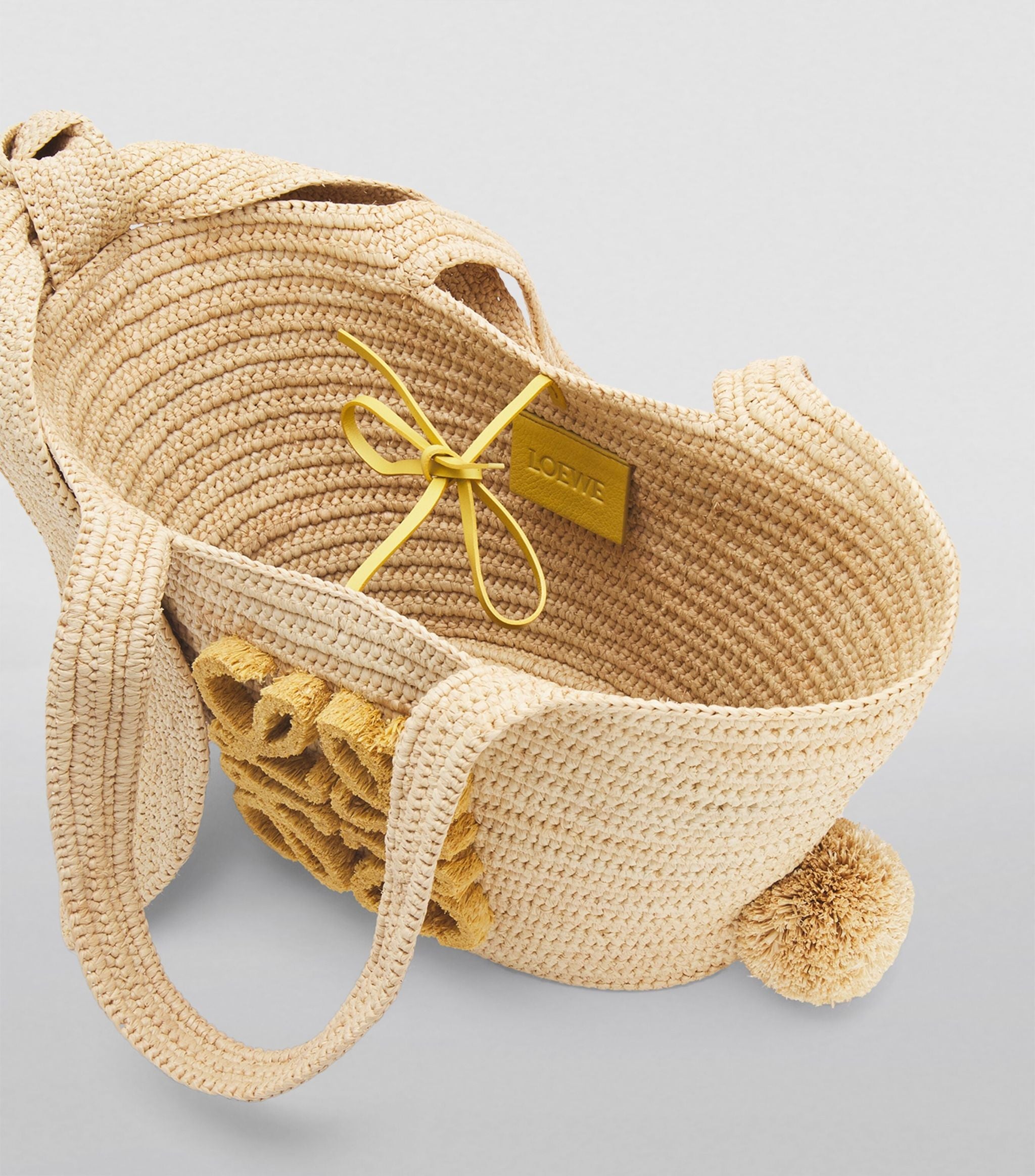 Small Raffia Bunny Basket Bag GOODS Harrods   