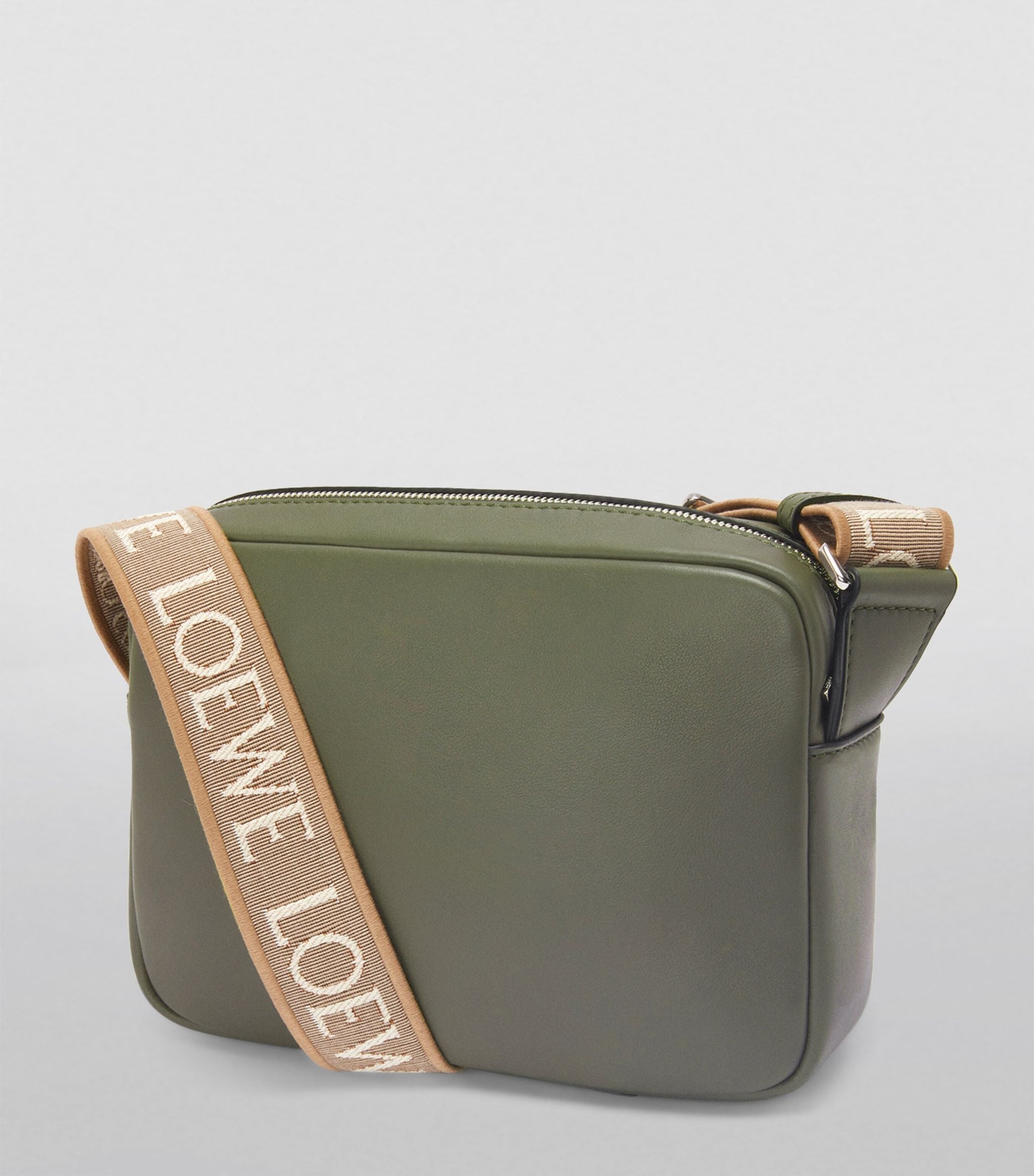 XS Leather Military Messenger Bag GOODS Harrods   