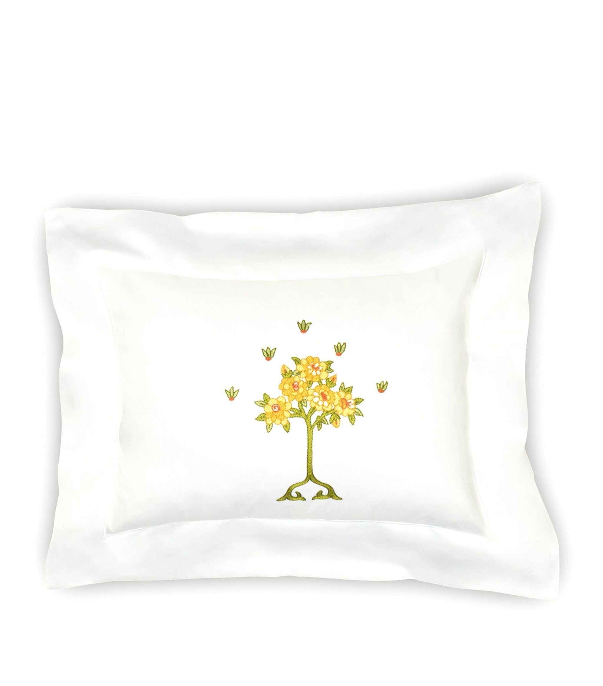 Climbing Roses Embroidered Boudoir Pillowcase (30cm x 40cm) GOODS Harrods   