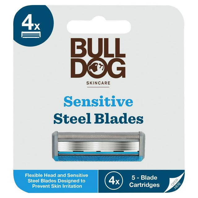 Bulldog Skincare Sensitive Steel Blades x4 - McGrocer