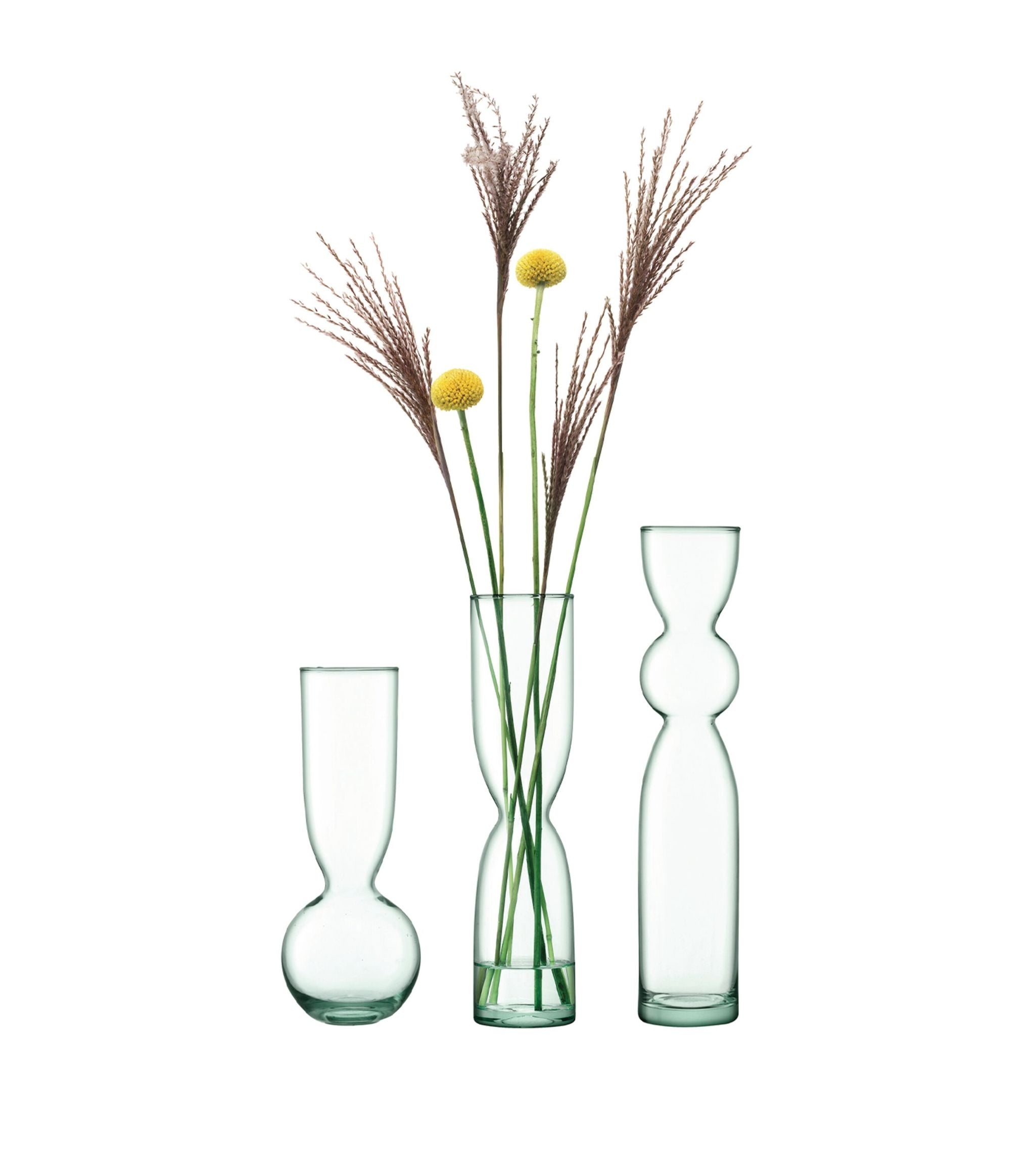 Recycled Glass Canopy Vases (Set of 3) GOODS Harrods   