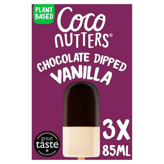 The Coconut Collaborative Dairy Free Chocolate Dipped Snowconut Sticks 3x95ml gluten free Sainsburys   