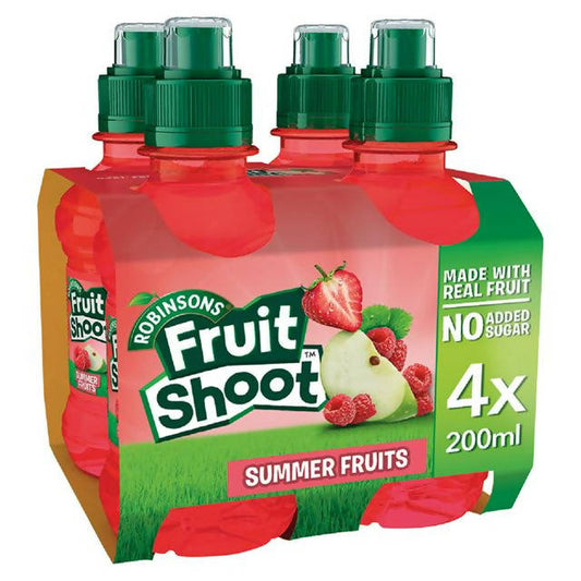 Fruit Shoot Summer Fruits Kids Juice Drink 4x200ml - McGrocer