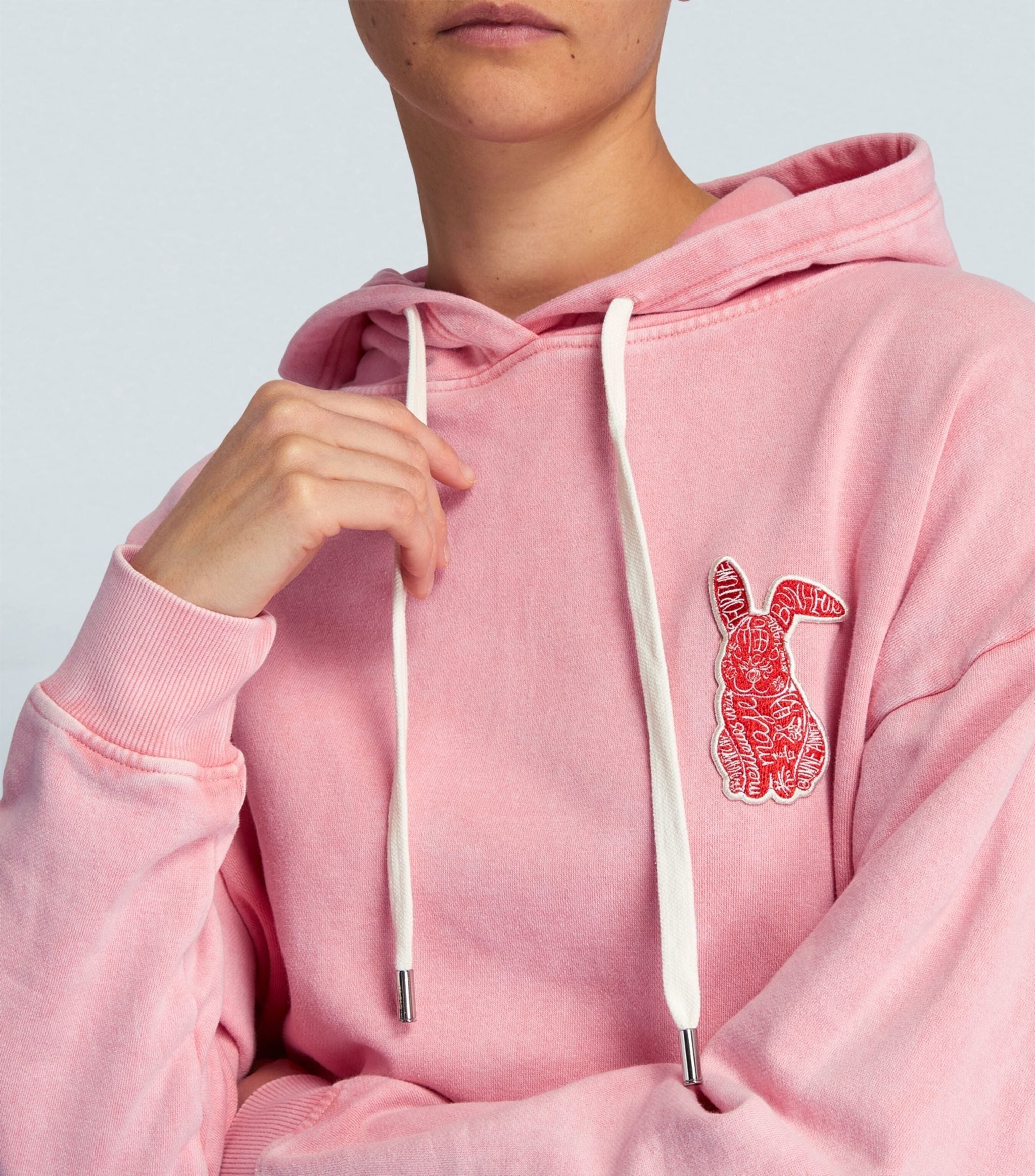 Pink rabbit hoodie best sale