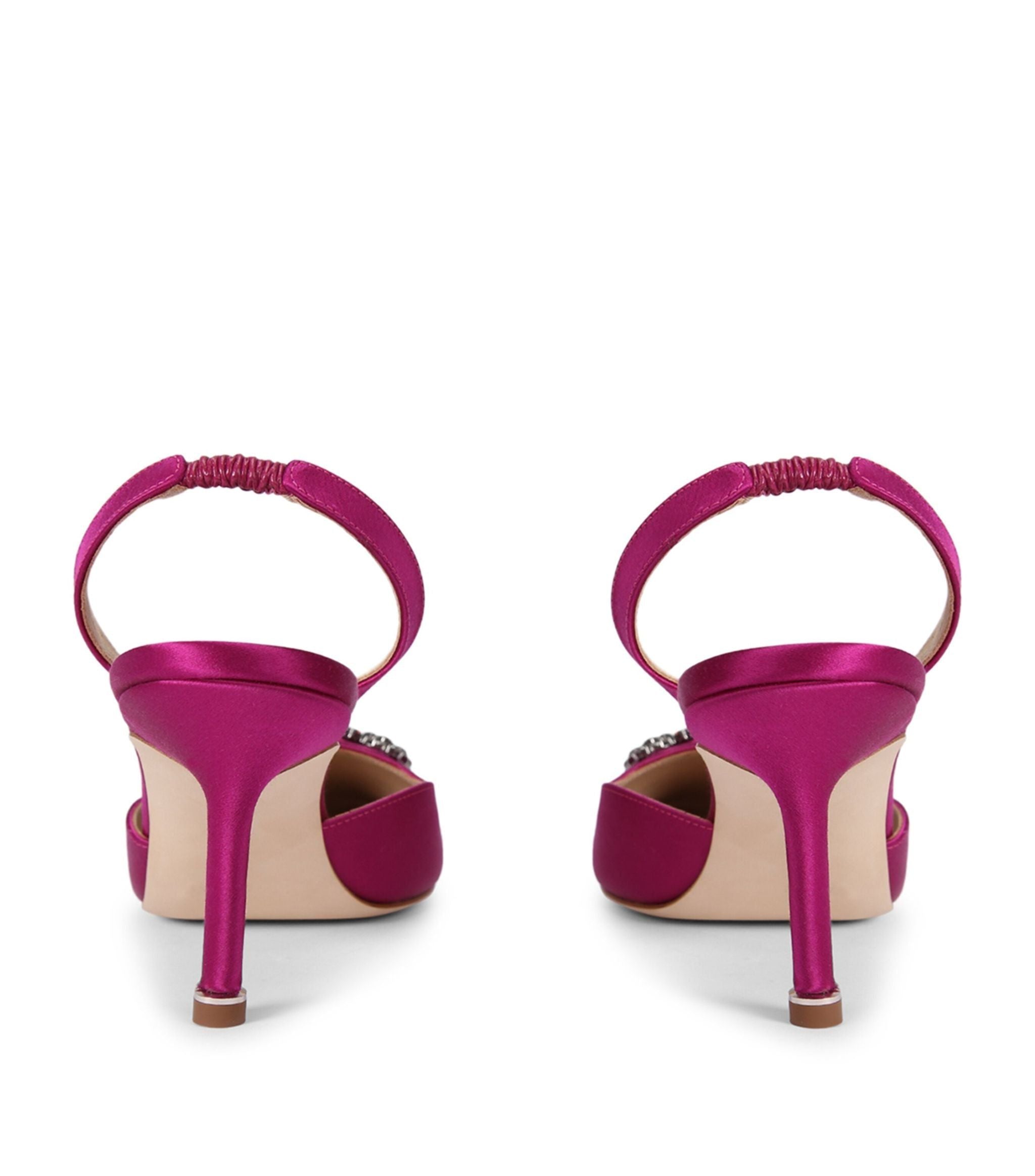 Embellished Satin Hangisi Slingback Heels 70 GOODS Harrods   