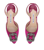 Embellished Satin Hangisi Slingback Heels 70 GOODS Harrods   