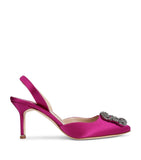 Embellished Satin Hangisi Slingback Heels 70 GOODS Harrods   