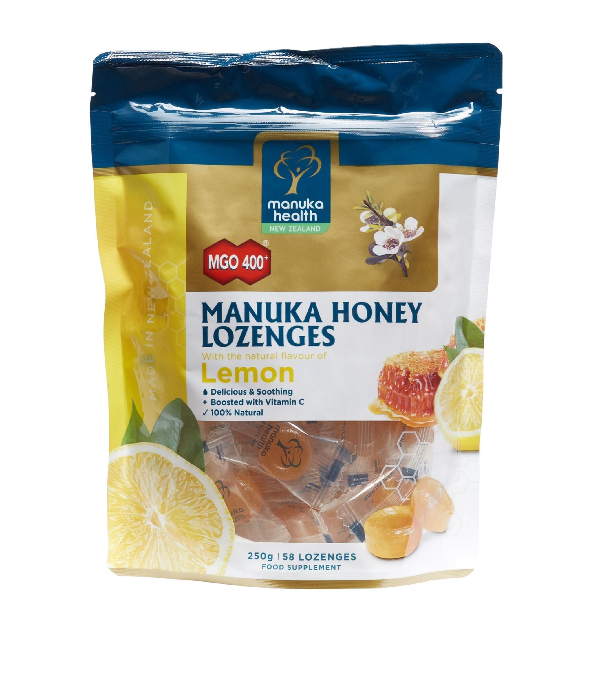 Mgo 400x Manuka Honey Lemon Lozenges (Pack Of 58) GOODS Harrods   