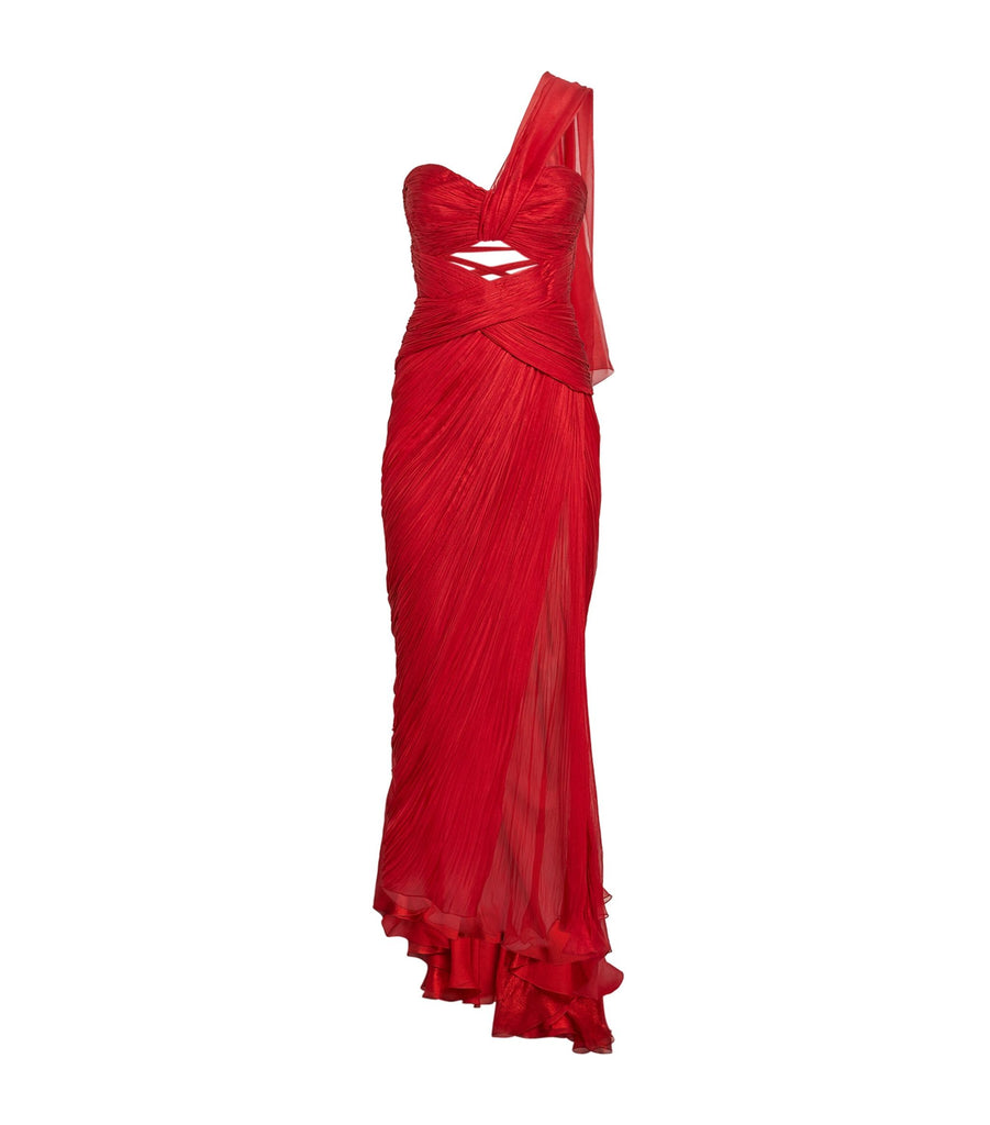 Silk One-Shoulder Gown