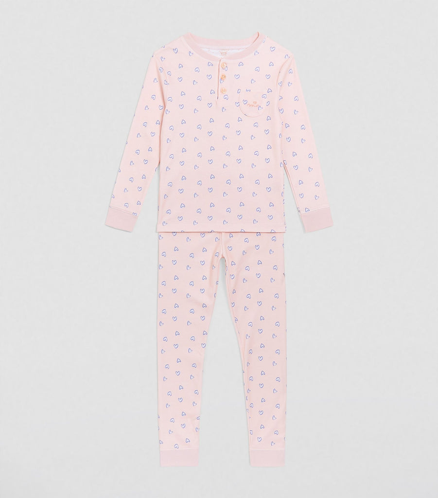 Love Heart Print Pyjama Set (2-10 Years)